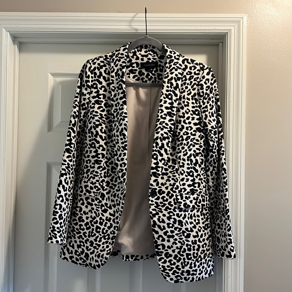 Talbots Leopard Print Blazer